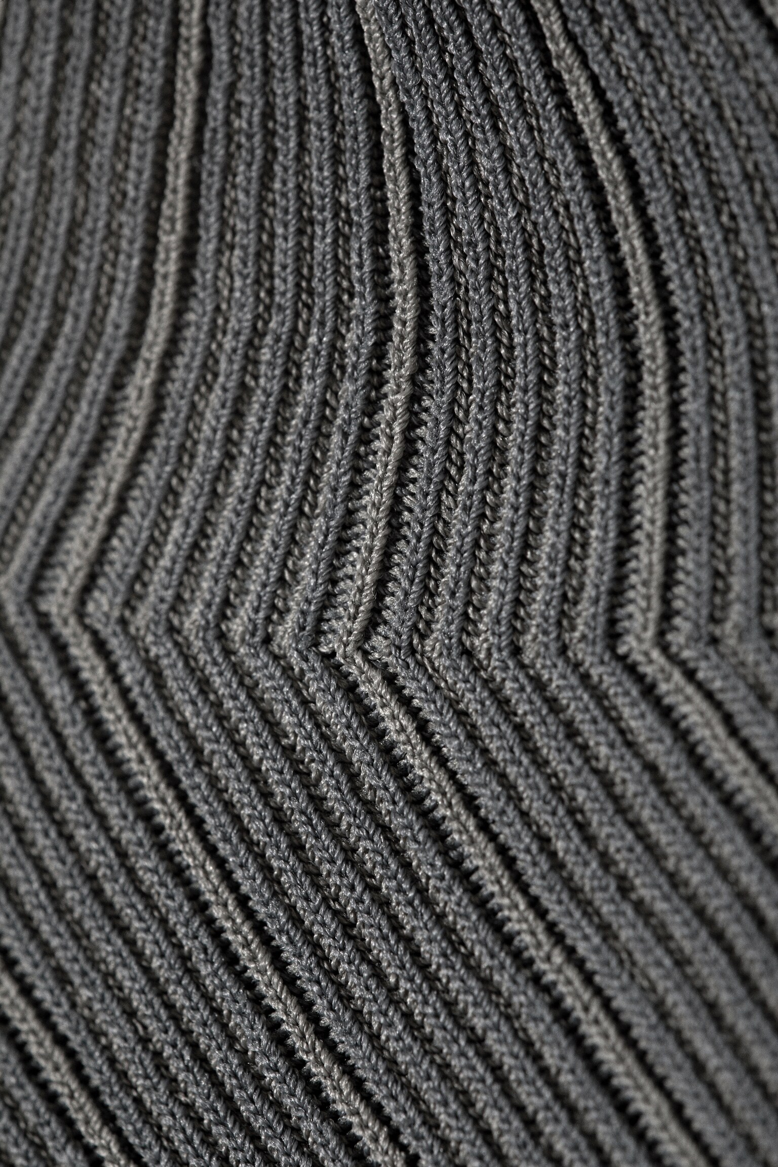 Ribbed Fitted Turtleneck - Ριγέ Σκούρο Γκρι Μελανζέ/Ριγέ Ζιβάγκο σε Σκούρο Μπλε - 6