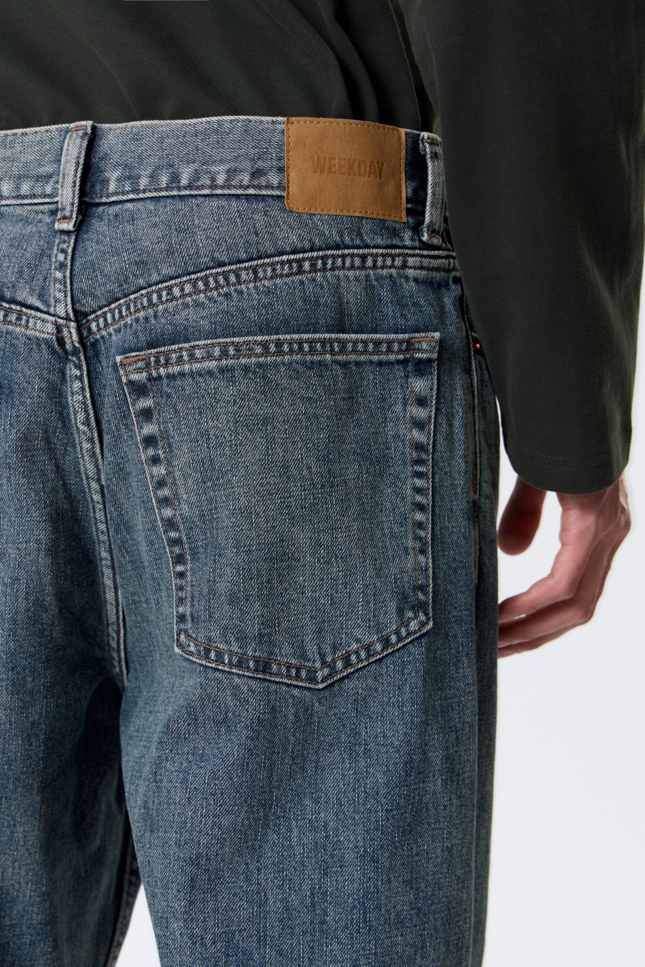 Second Blau - Blau - Galaxy Mid Waist Loose Straight Leg Jeans - 4