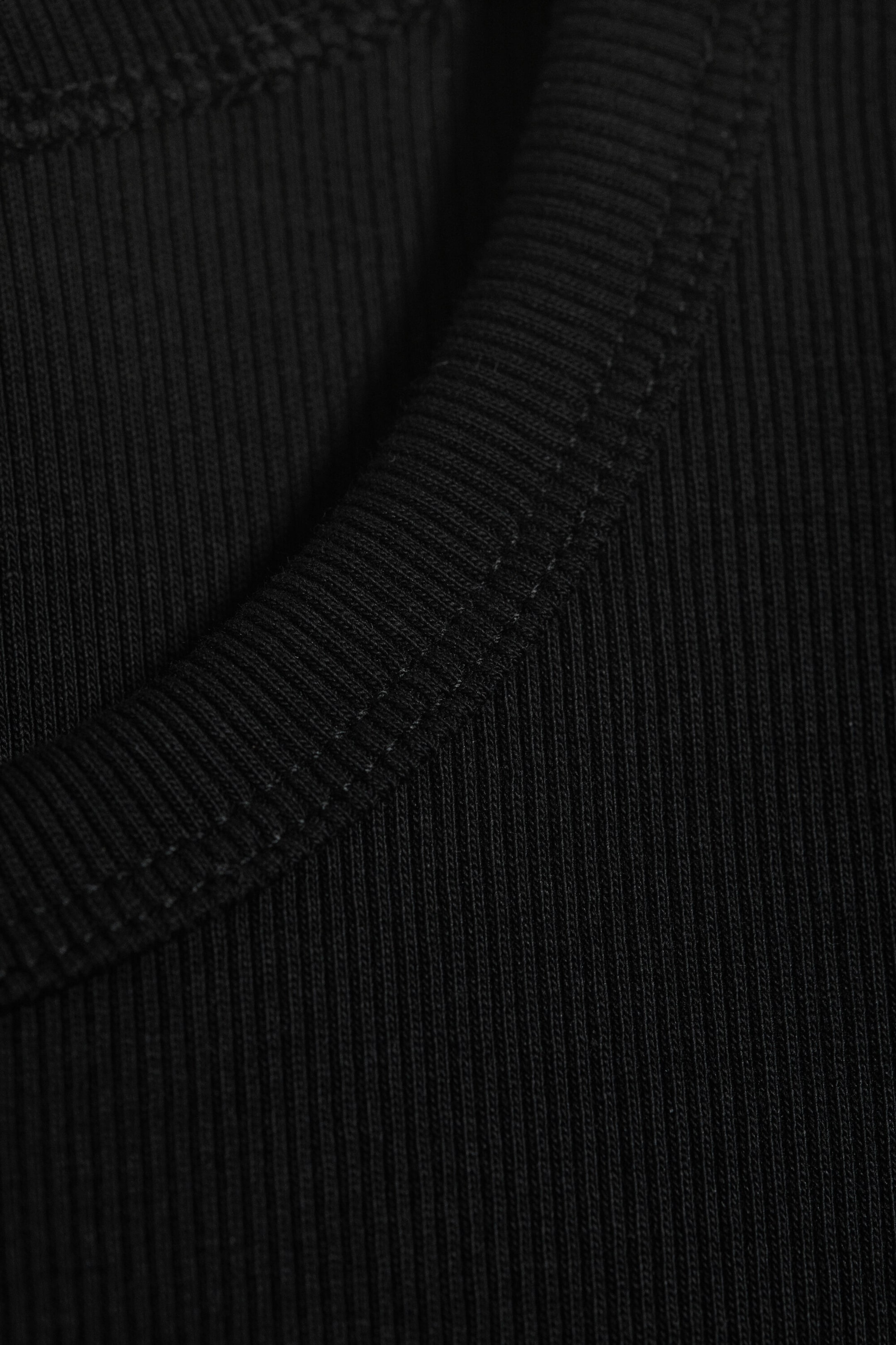 Black - Ribbed classic T-shirt - 4