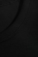 Black - Ribbed classic T-shirt - 4
