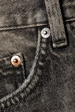 Redondo Black - Schwarz - Astro Mid Waist Loose Baggy Denim Shorts - 7