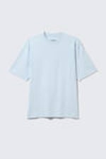 Light Blue - Relaxed Fit Short-Sleeved Cotton T-shirt - 3