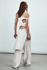 Off-white - Mid Rise Loose Studded Skirt Trousers - 3