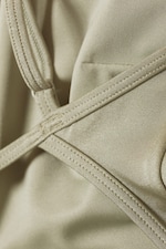 Light Khaki Green - Open Back Swimsuit - 3