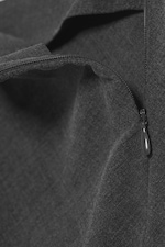 Dark Grey Melange - Mid-Rise Flared Midi Skirt - 5