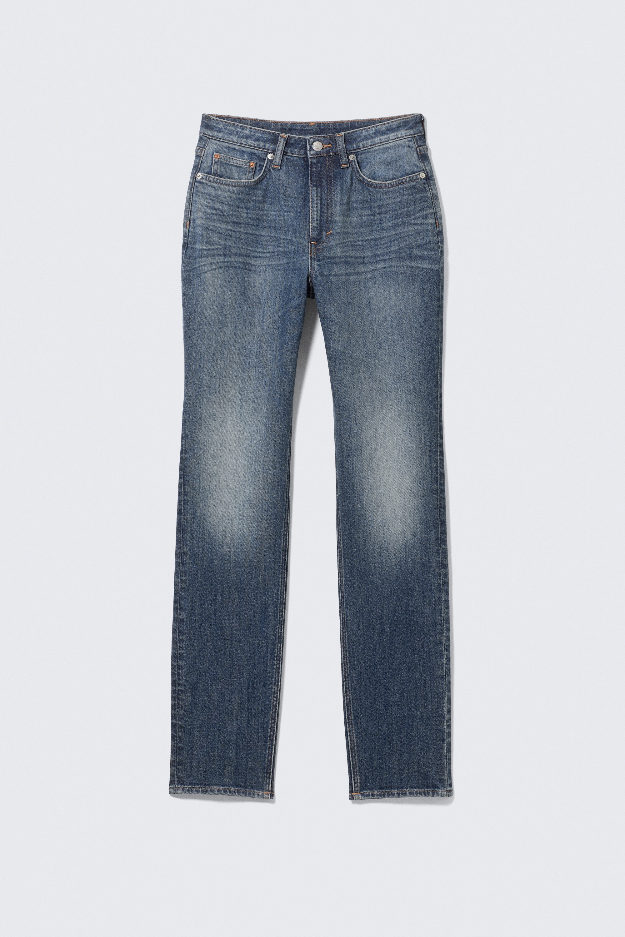 Vega Curve High Waisted Slim Leg Jeans - Blue Hymn - Medium Blue