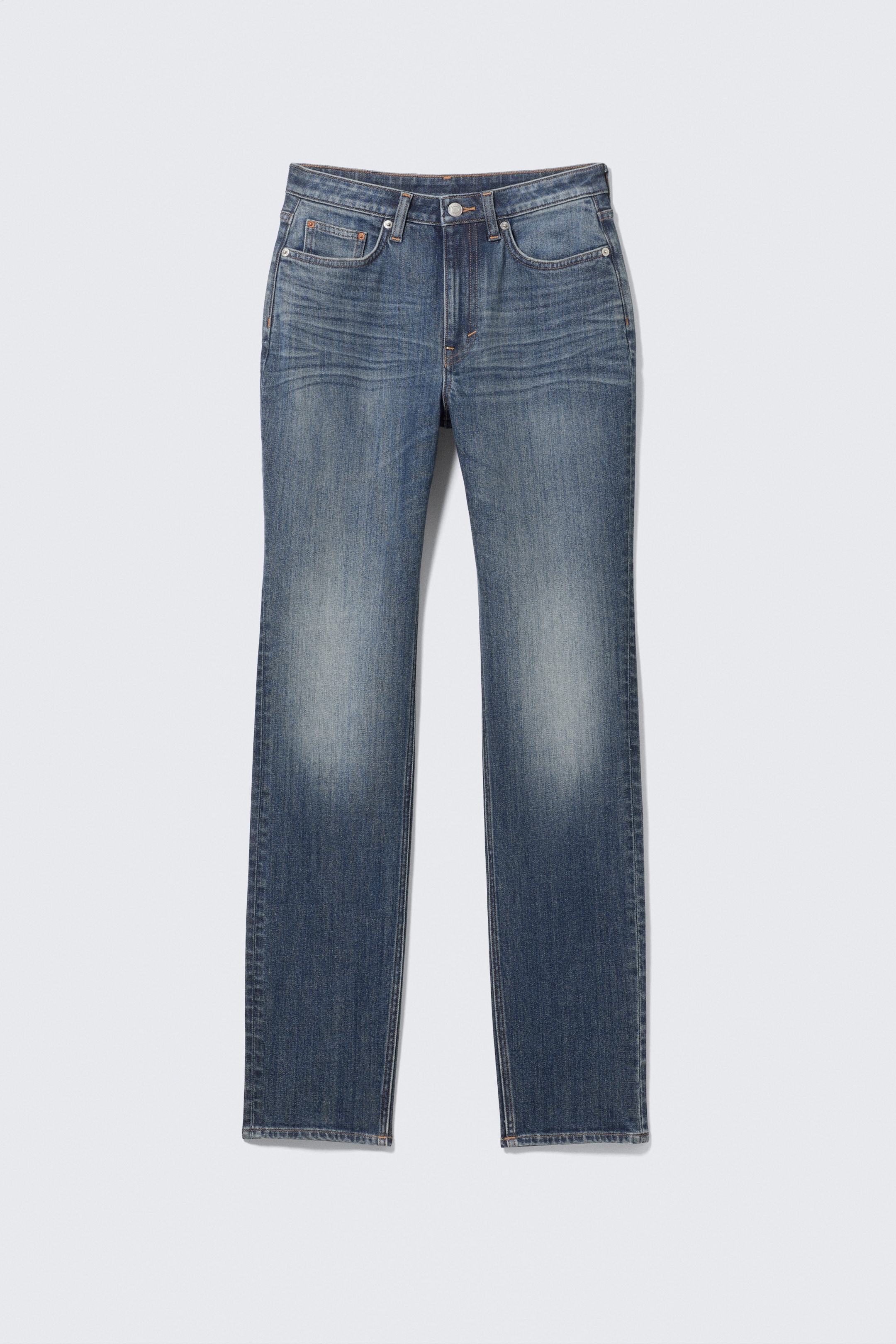 Blue Hymn - Medium Blue - Vega Curve High Waisted Slim Leg Jeans - 5