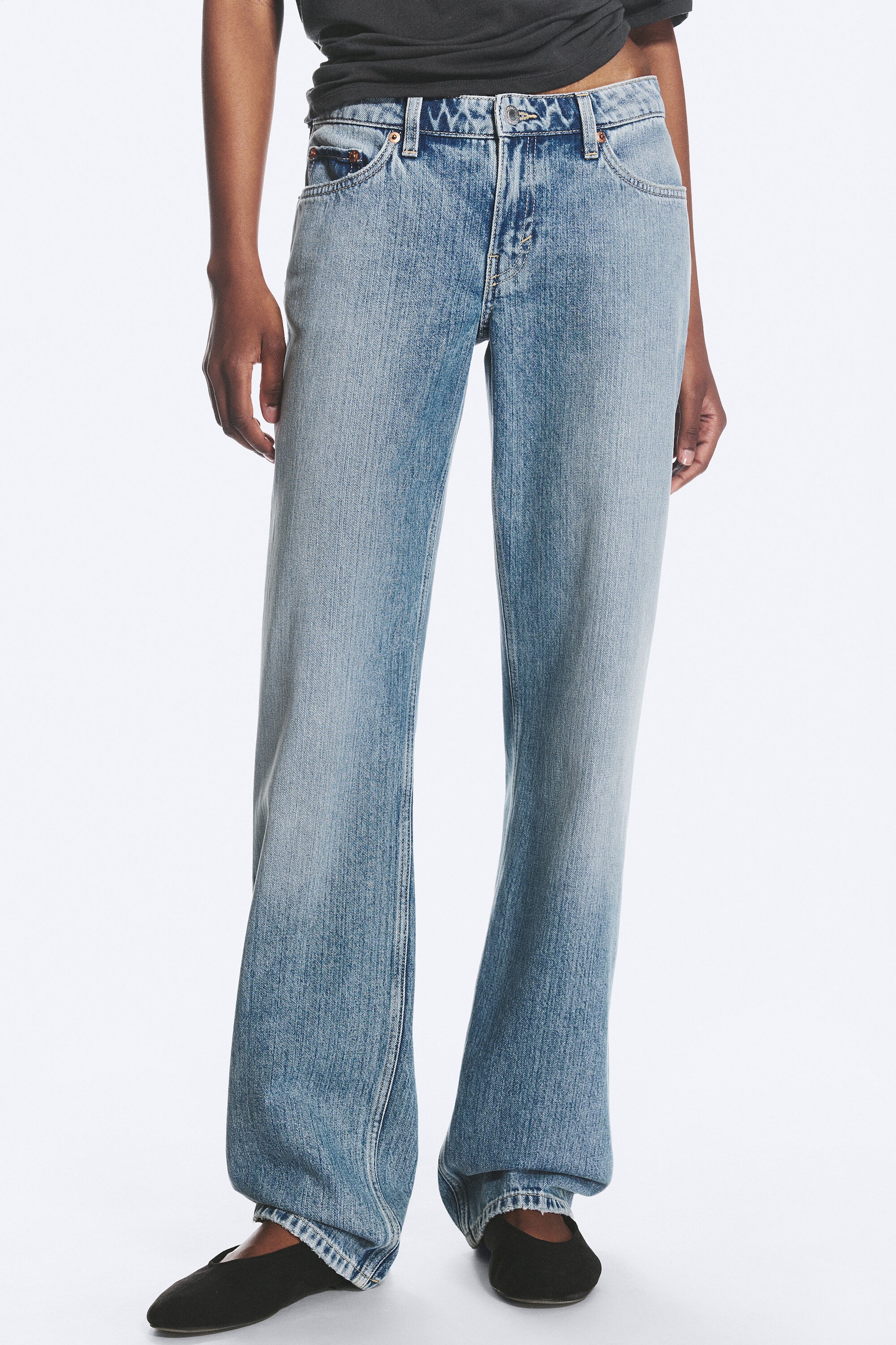 Blue Fade - Mittelblau - Arrow Low Waist Regular Straight Jeans - 2