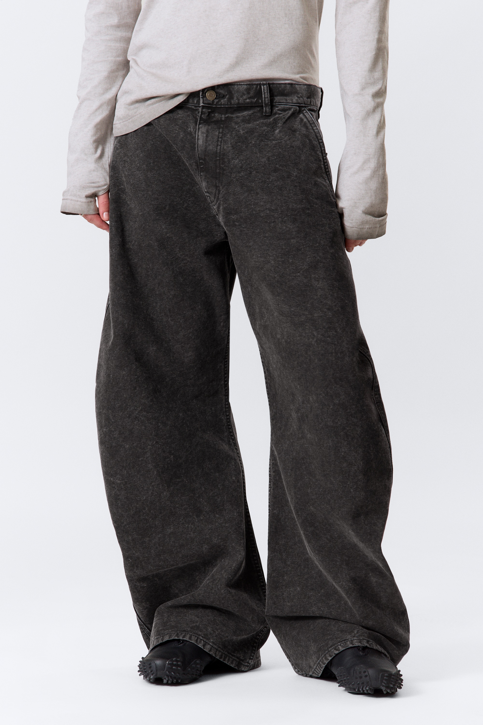 Spodnie Loose Barrel Leg Workwear - Washed Black