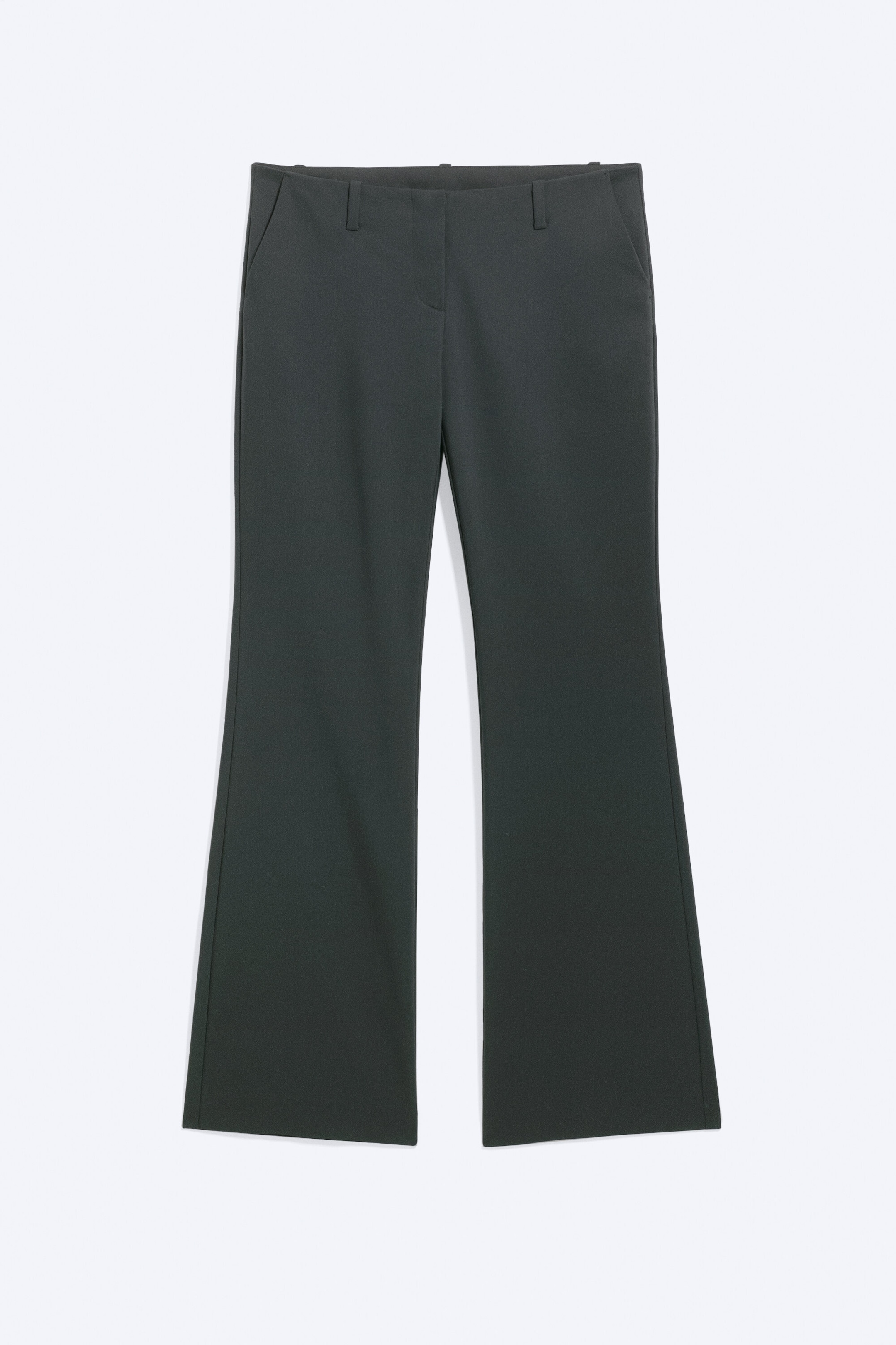 Dark Grey - Low waist Bootcut suiting trousers - 1