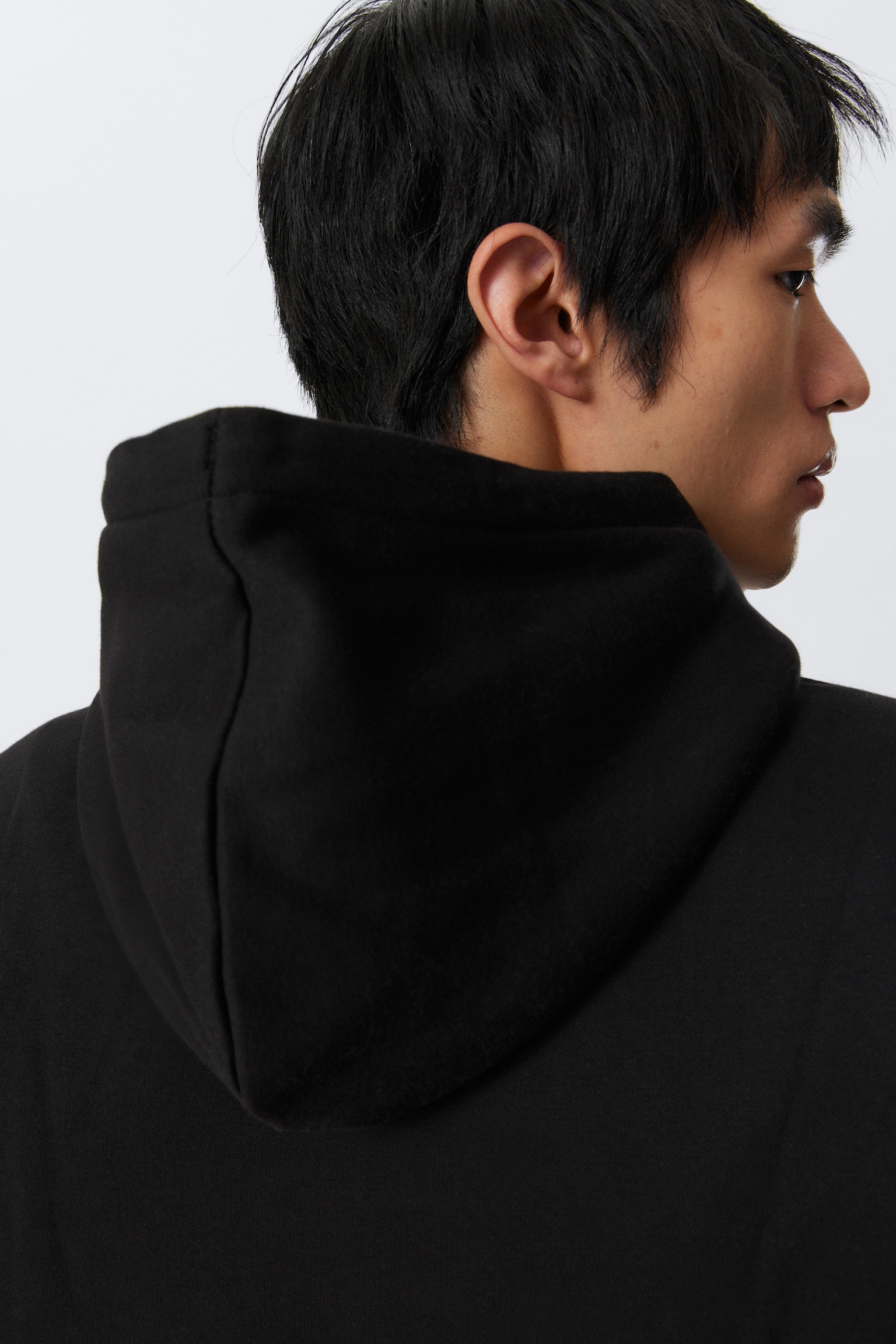 Classic hoodie - Svart/Gråmelerad - 3