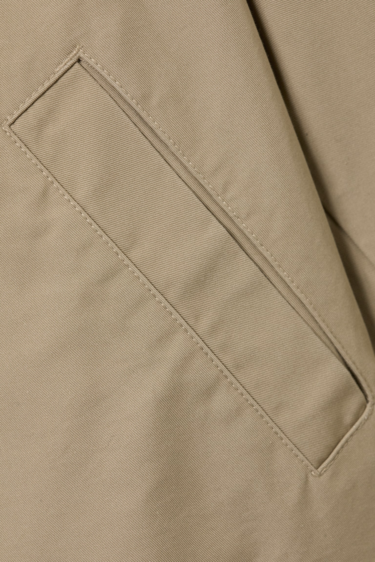 Afslappet jakke med skorstenskrave i bomuld - Beige - 6