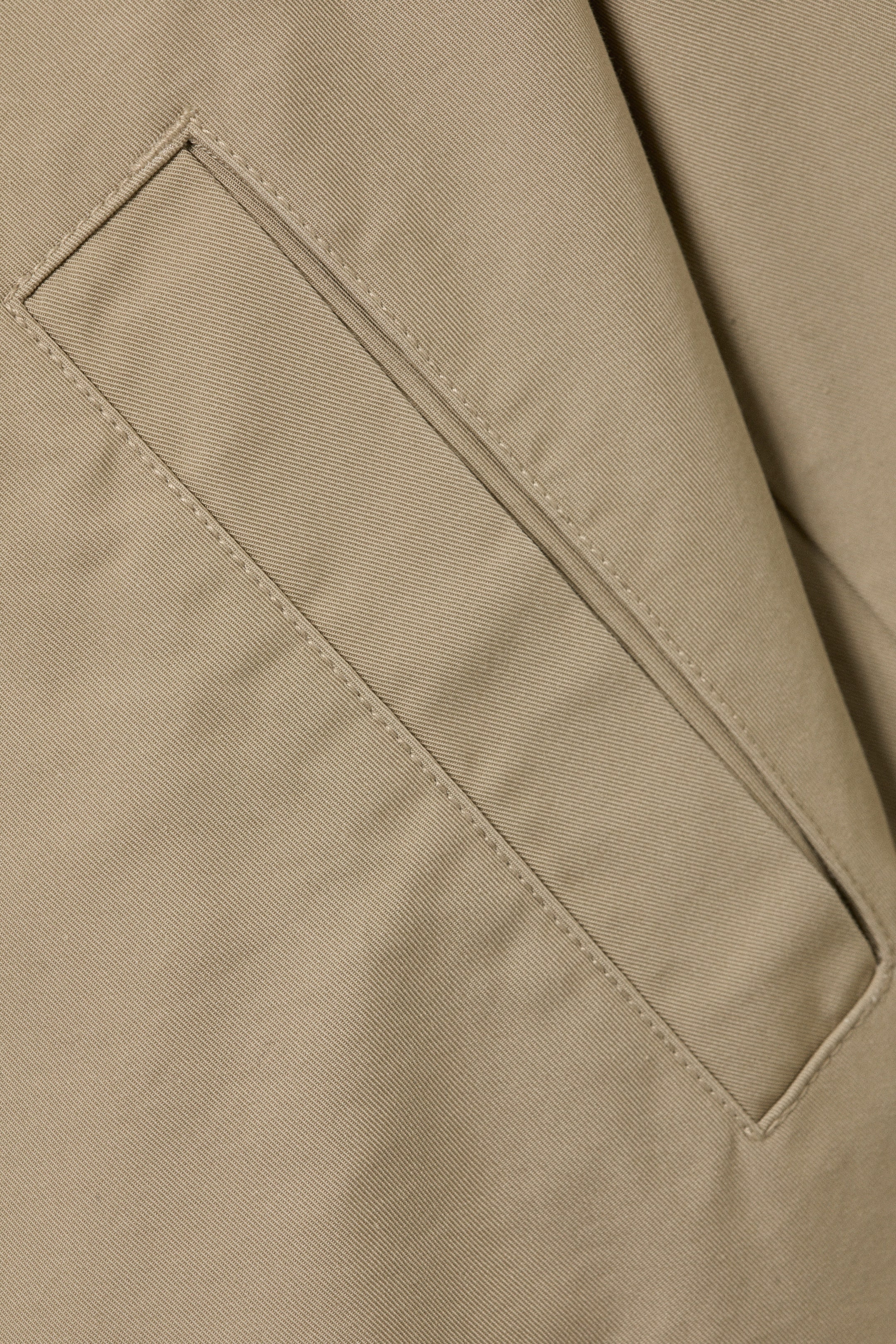 Beige - Veste décontractée en coton à col cheminée - 6