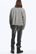 Checked Light Mole - Relaxed Boxy Poplin Shirt - 3
