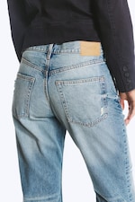Sky Worn - Medium Blue - Helix Mid Rise Regular Flared Jeans - 4