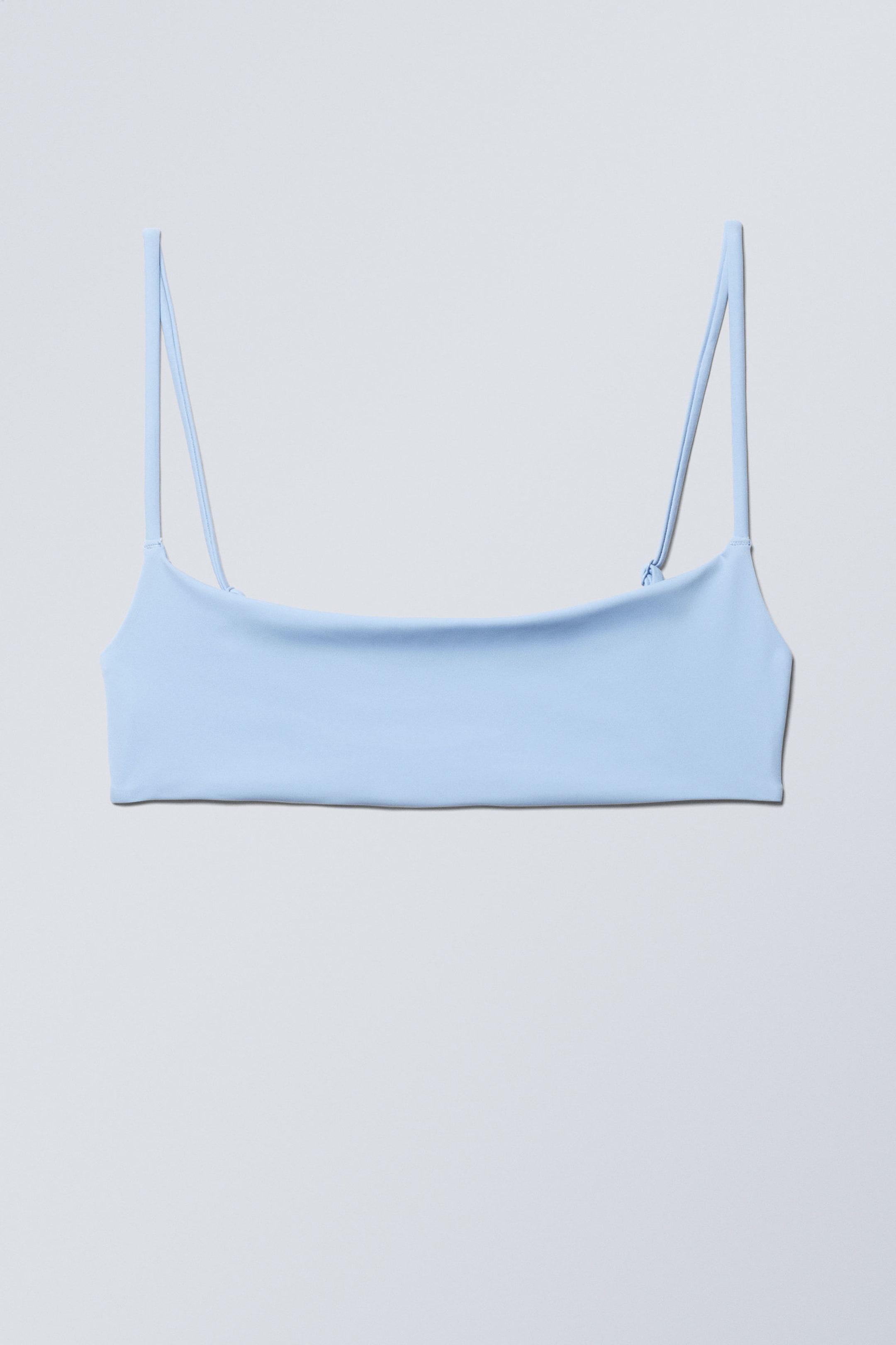 Light Blue - Scoop Neck Bikini Top - 1