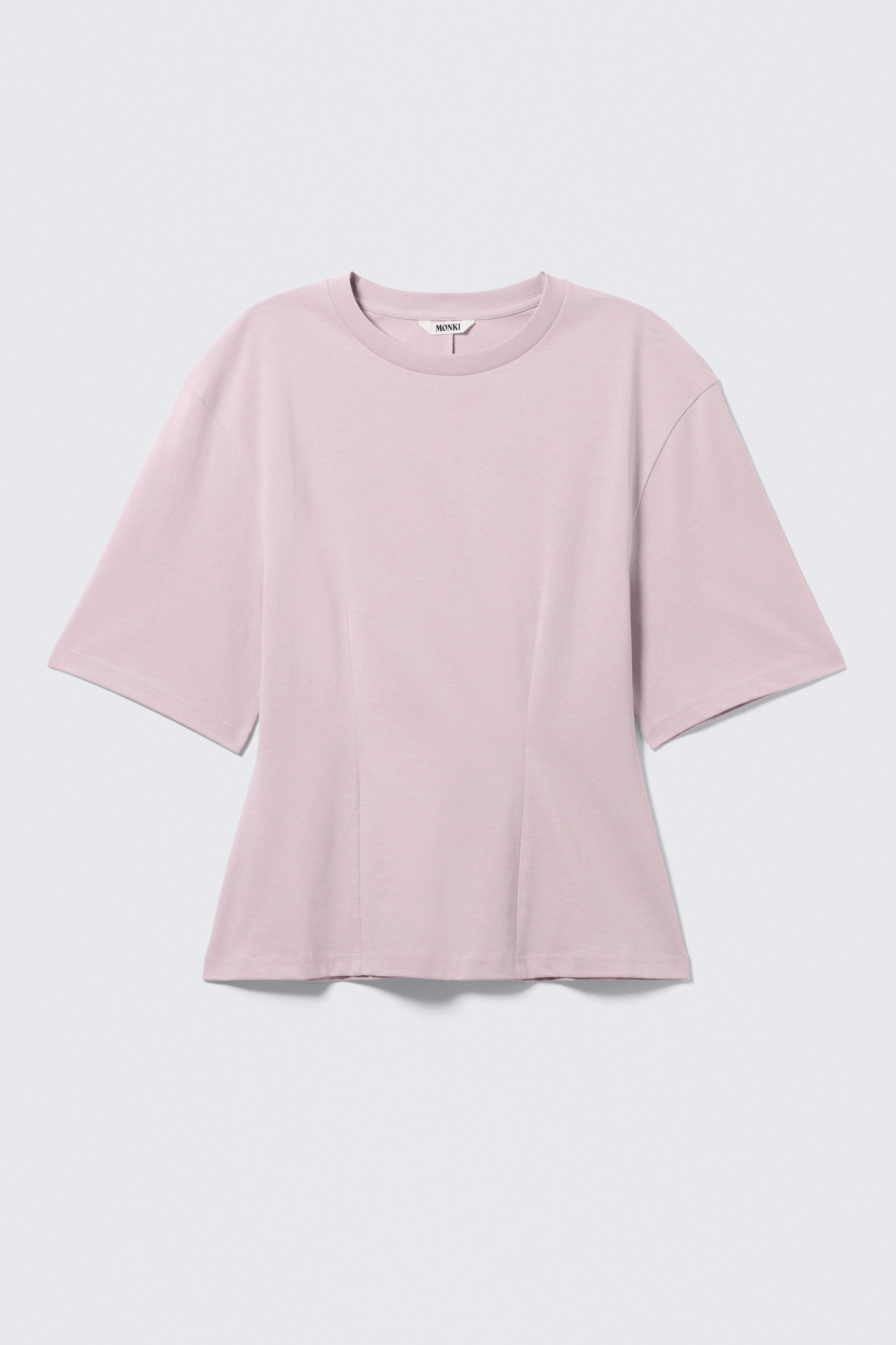 Light Pink - Fitted Dart Detail T-shirt - 1