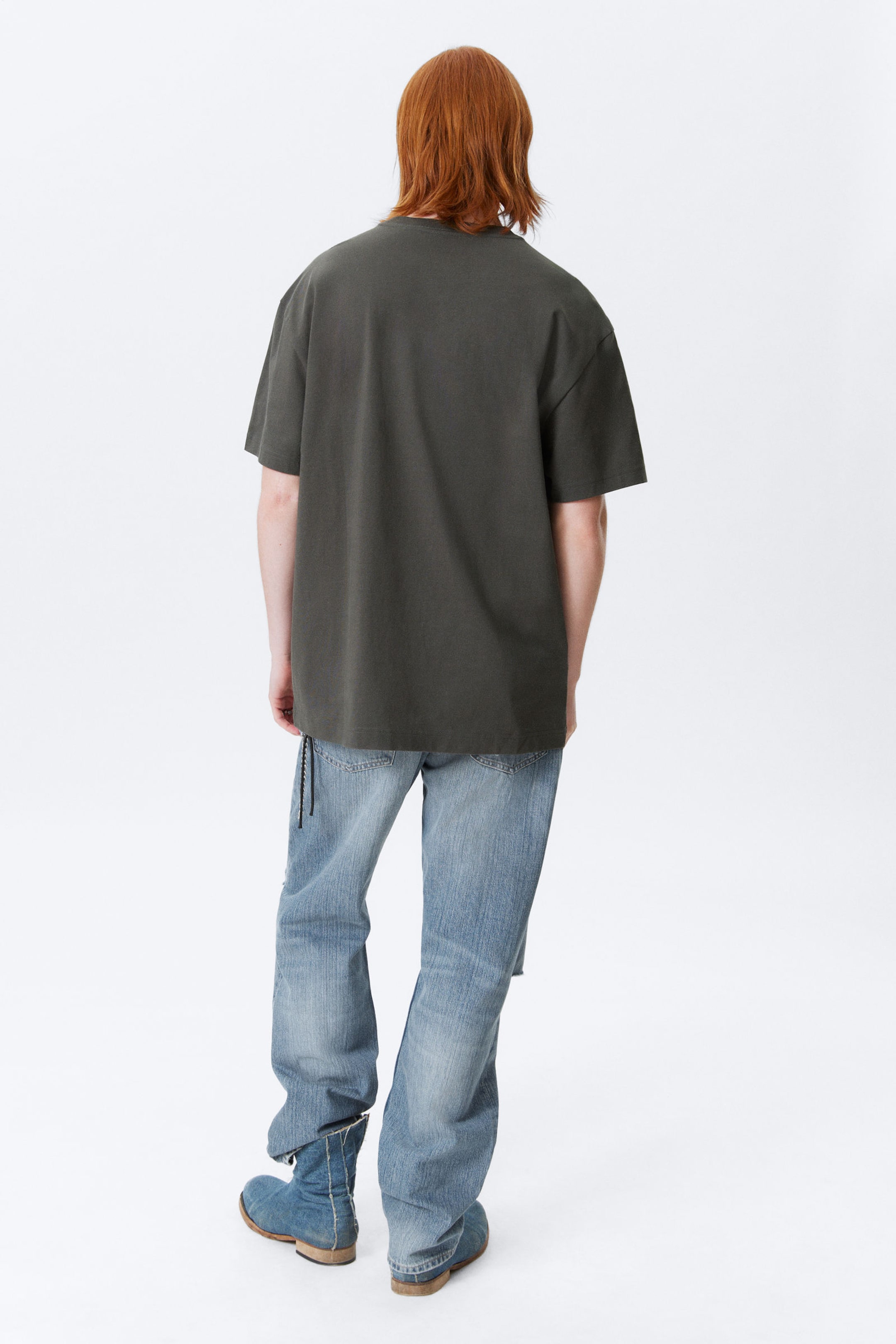 Dark Grey - Oversized Heavyweight T-shirt - 3