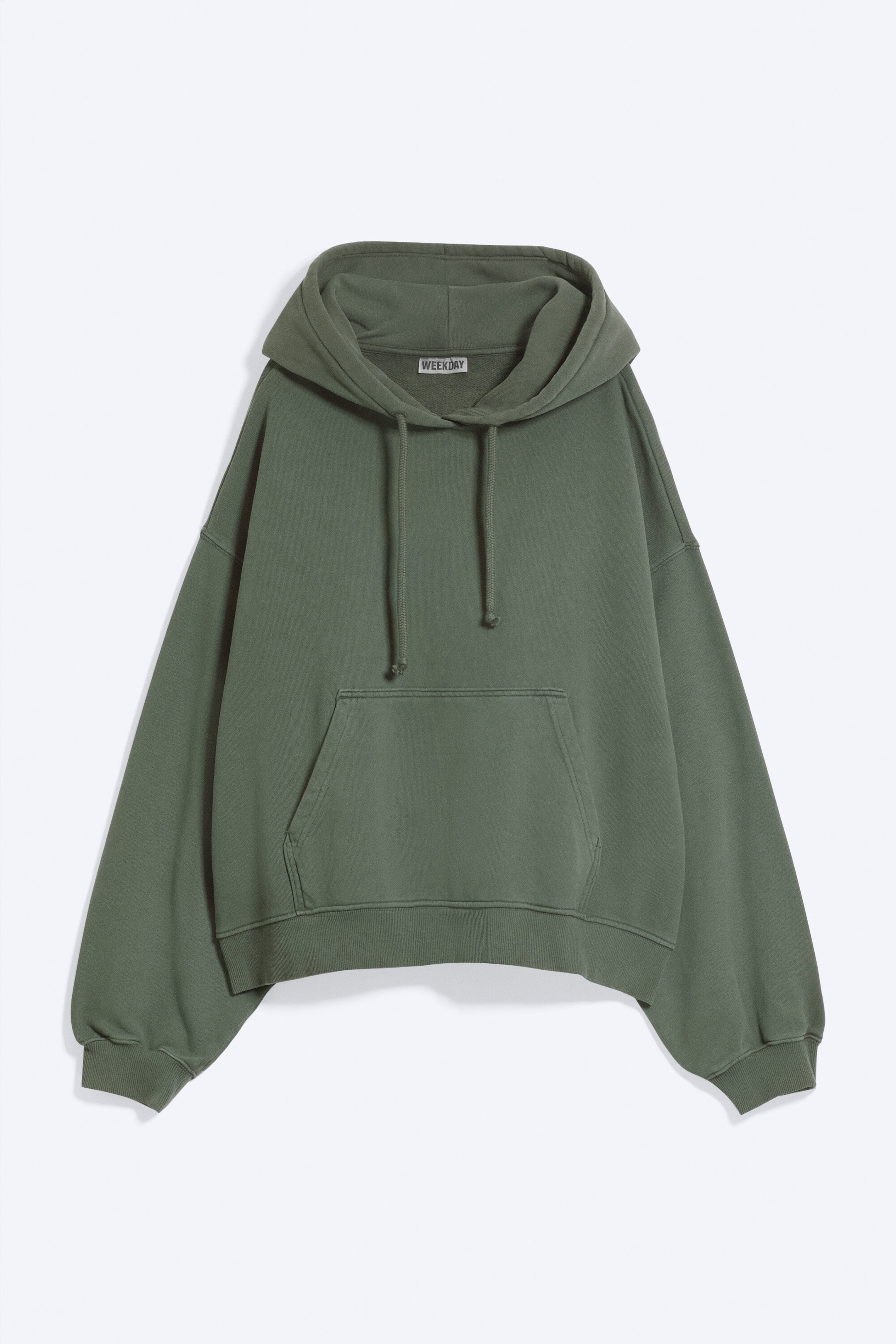 Washed Green - Oversized Cotton Fleece Hoodie - 1