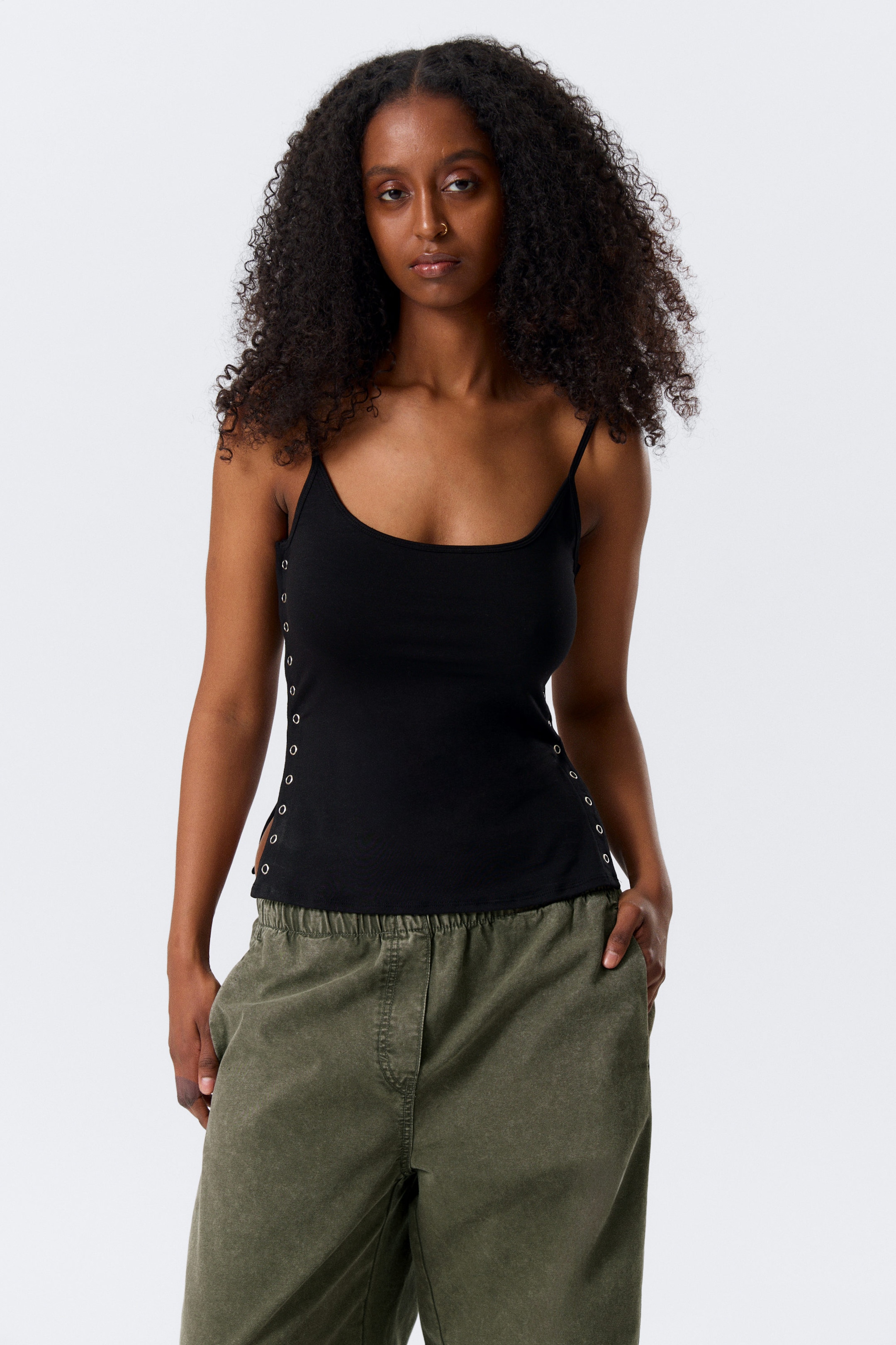 Black - Layered Two-Piece Bolero Singlet - 2