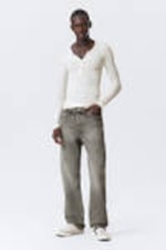 Canyon Grey - Medium Grey - Space Relaxed Straight Leg Jeans - 0