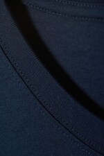 Dark Navy - Mittelschweres lockeres T-Shirt - 1