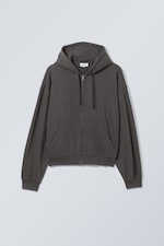 Drippy Smiling Face - Boxy Graphic Zip Hoodie - 0