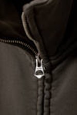 Dunkelgrau verwaschen - Lockerer Zip-Cardigan mit Trichterkragen - 4