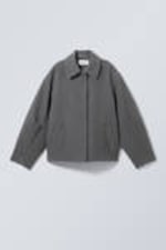 Dark Grey - Tana Wool Blend Jacket - 0