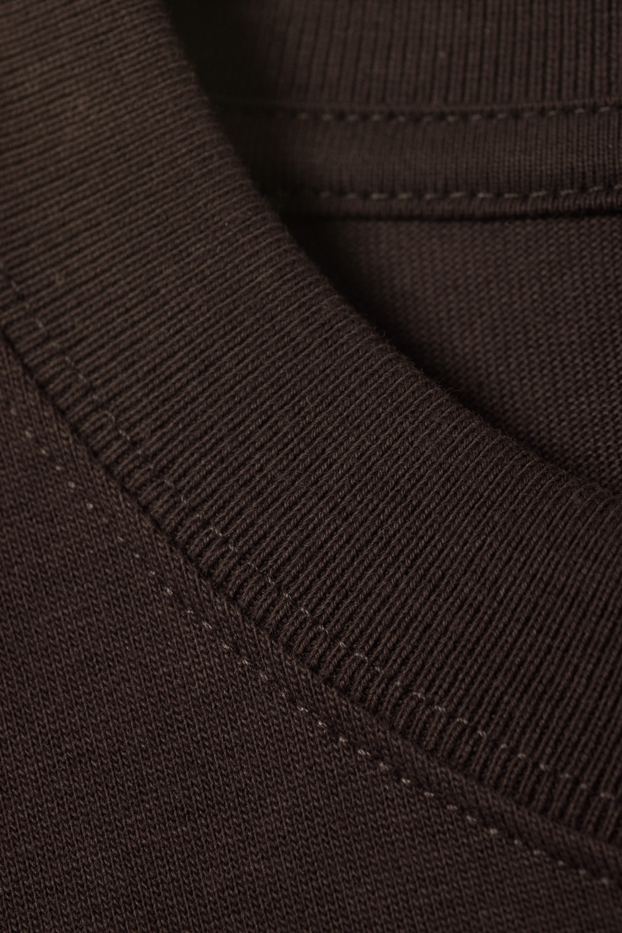 Dark Brown - Loose Boxy Long-Sleeved T-shirt - 4