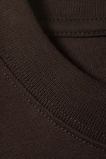 Dark Brown - Loose Boxy Long-Sleeved T-shirt - 4