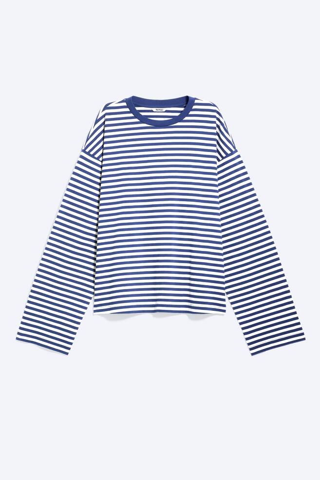 Longsleeve-Shirt aus Baumwolle - Gestreift in Weiß/Dunkelblau/Mattes Limettengrün gestreift/Dunkelgrau/Hellrosa gestreift/Braun/Weiß gestreift/Gestreift in Rosa/Blau/Hellblau/Braun gestreift/Gestreift rosa/weiß/braun/Gestreift in Gelb/Burgund/Limette/Marineblau gestreift/Gestreift Weiß/Pink - 1