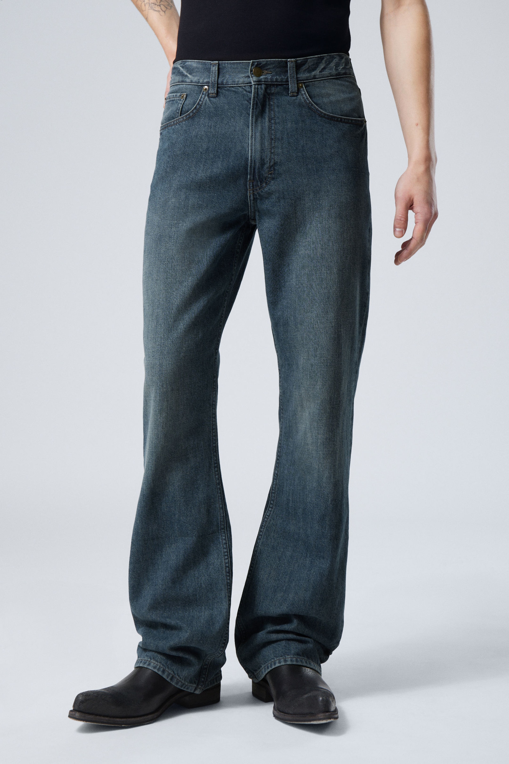 #4C5164 - Mercury Relaxed Bootcut Leg Jeans - 2