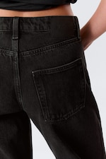 Tuned Black - Svart - Paz Mid Rise Wide Leg Jeans - 4