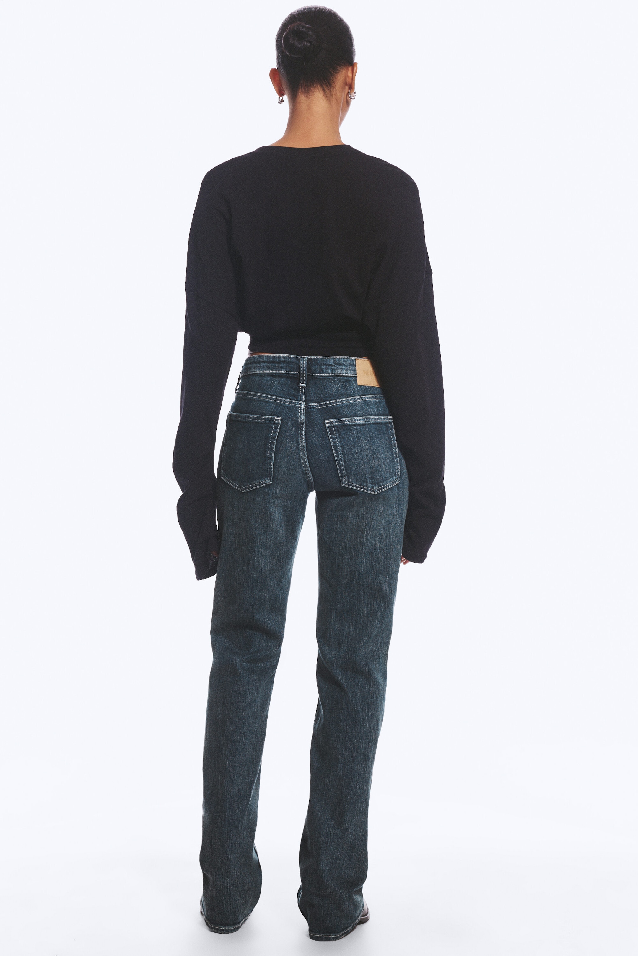 Deep Sea Blue - Dark Blue - Tension Mid Rise Slim Bootcut Jeans - 6
