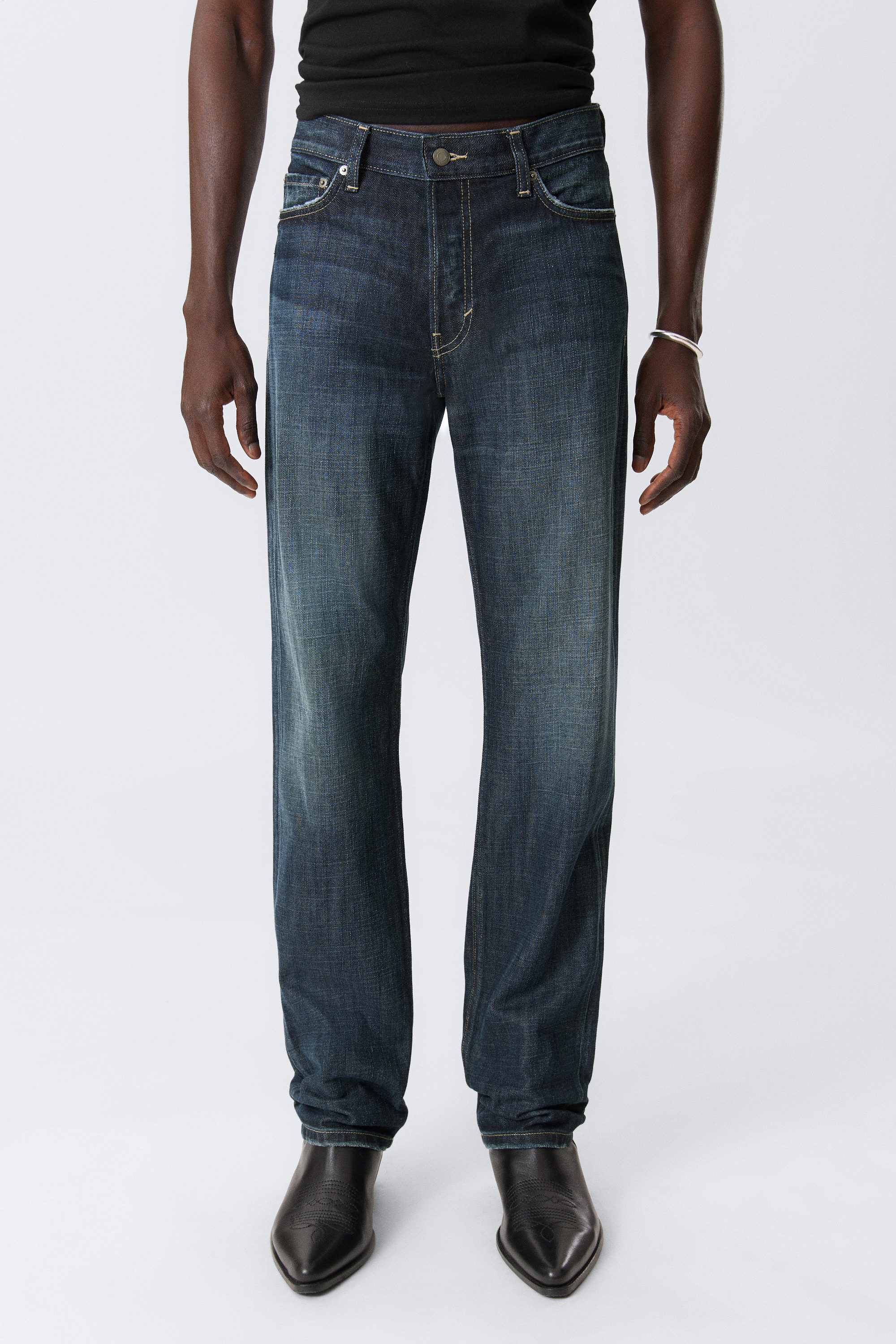 Deep Sea Blue - Dark Blue - Klean Regular Straight Leg Jeans - 2
