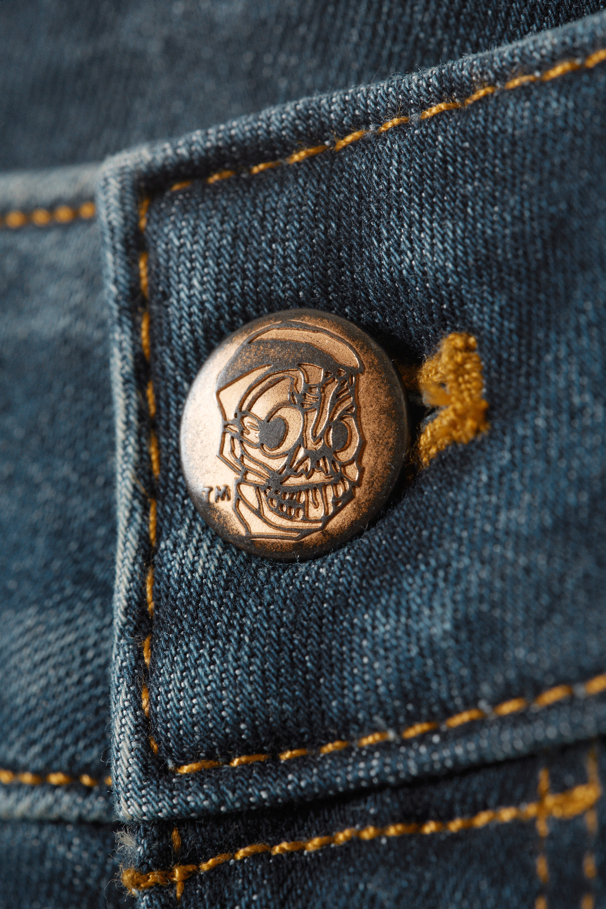 Tinted Streaky Dark Blue - Sleezie Low Rise Skinny Jeans - 5