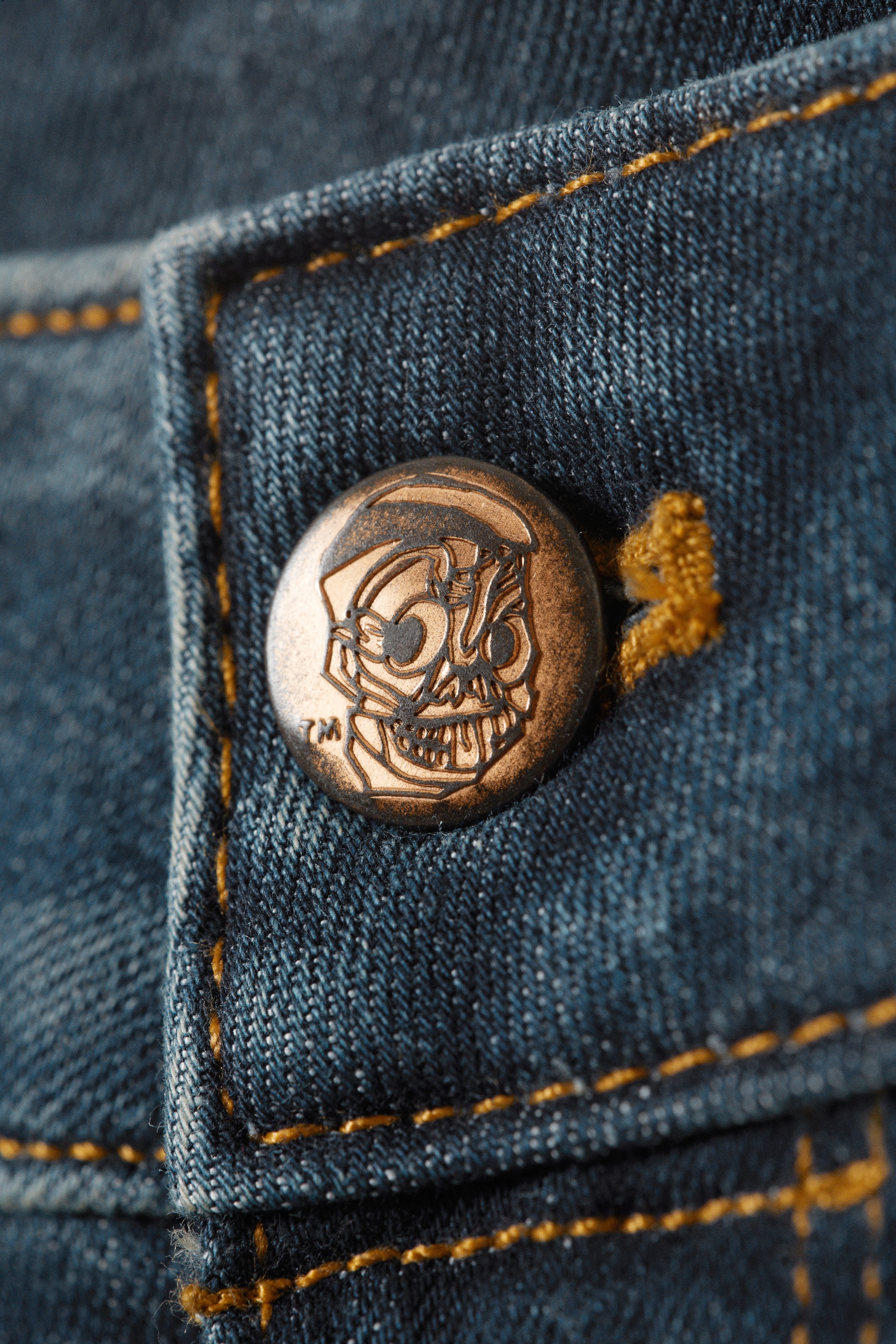 Tinted Streaky Dark Blue - Sleezie Low Rise Skinny Jeans - 5