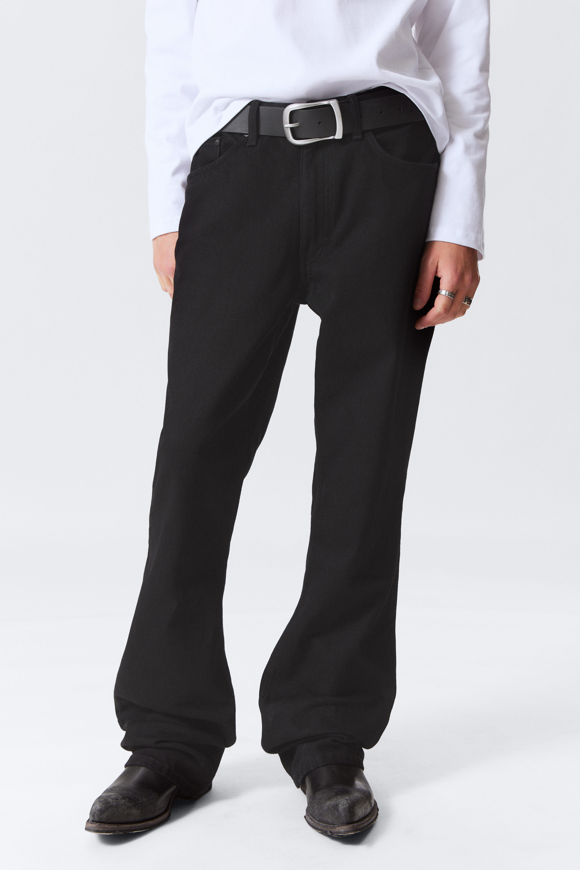 Black Rinse - Black - Mercury Relaxed Bootcut Leg Jeans - 2