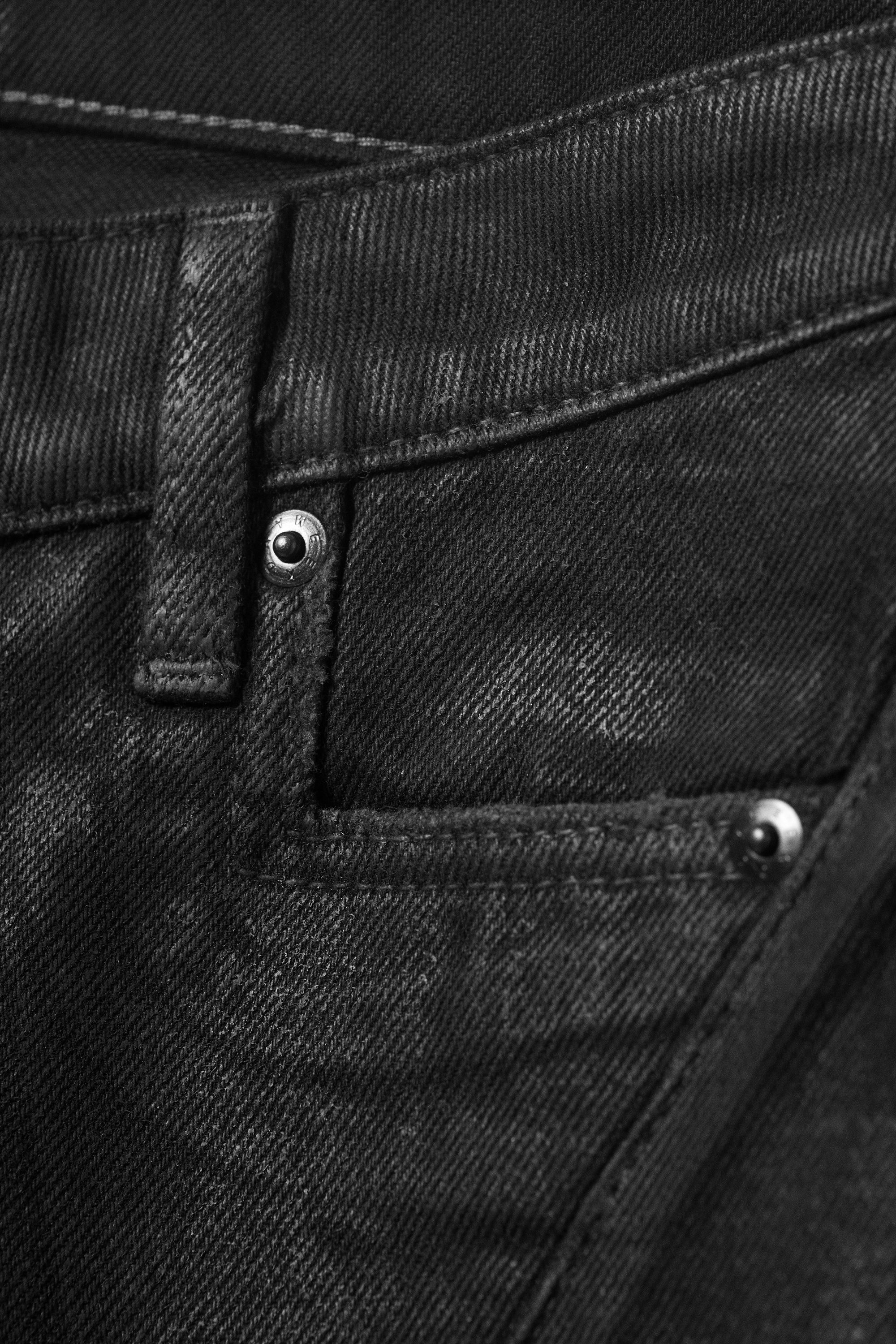 Black Coating - Black - Nova Twist Low Rise Slim Bootcut Leg Jeans - 7