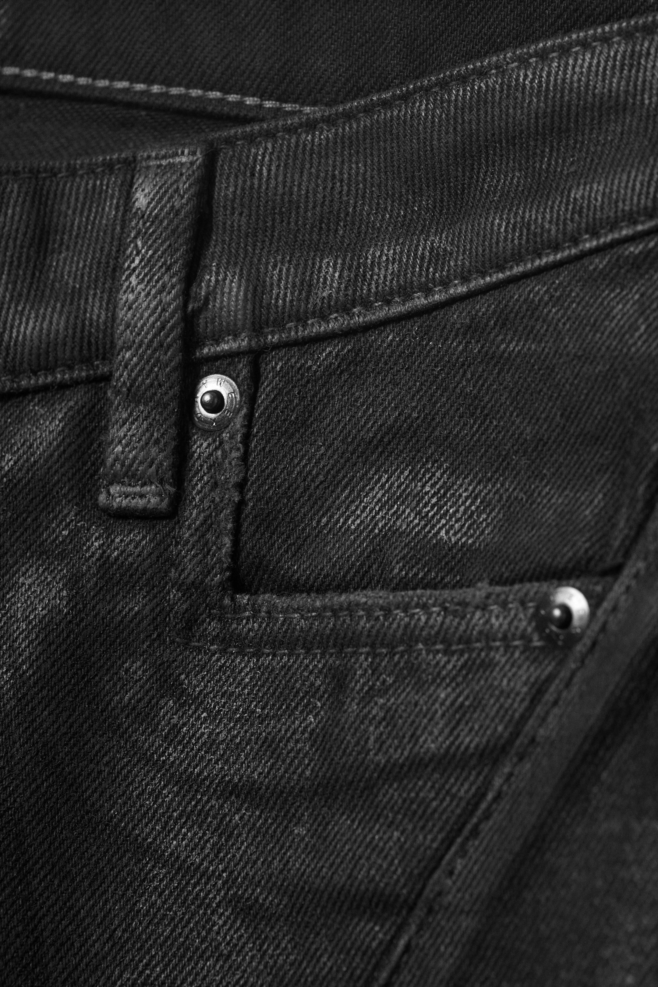 Noir enduit - Noir - Jean bootcut slim taille basse Nova Twist - 7