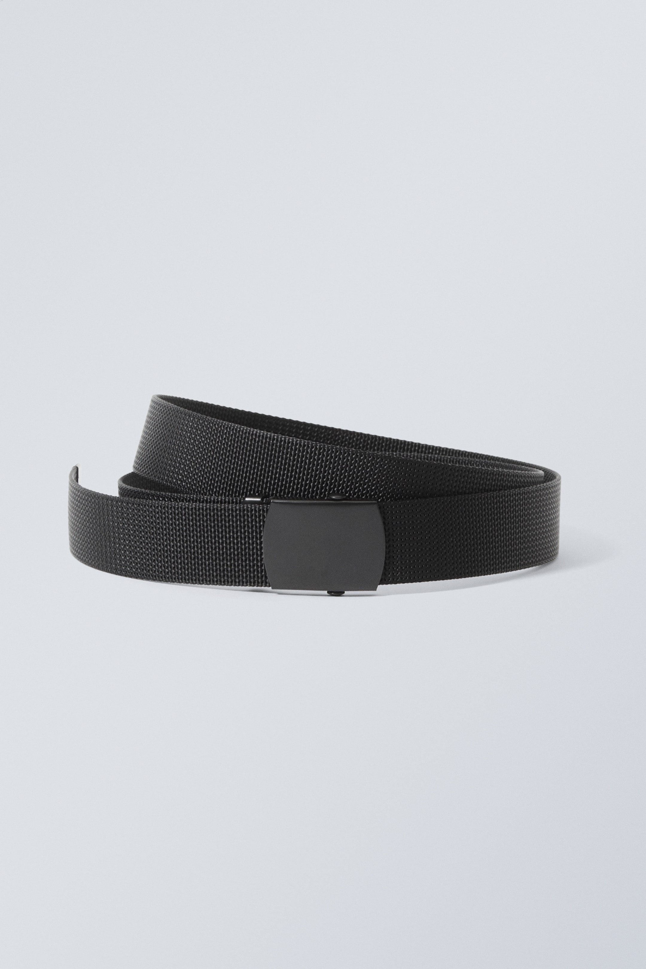 Black - Nylon Webbing Belt - 0