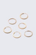 Golden - 3-pack Minimal Hoop Earrings - 0