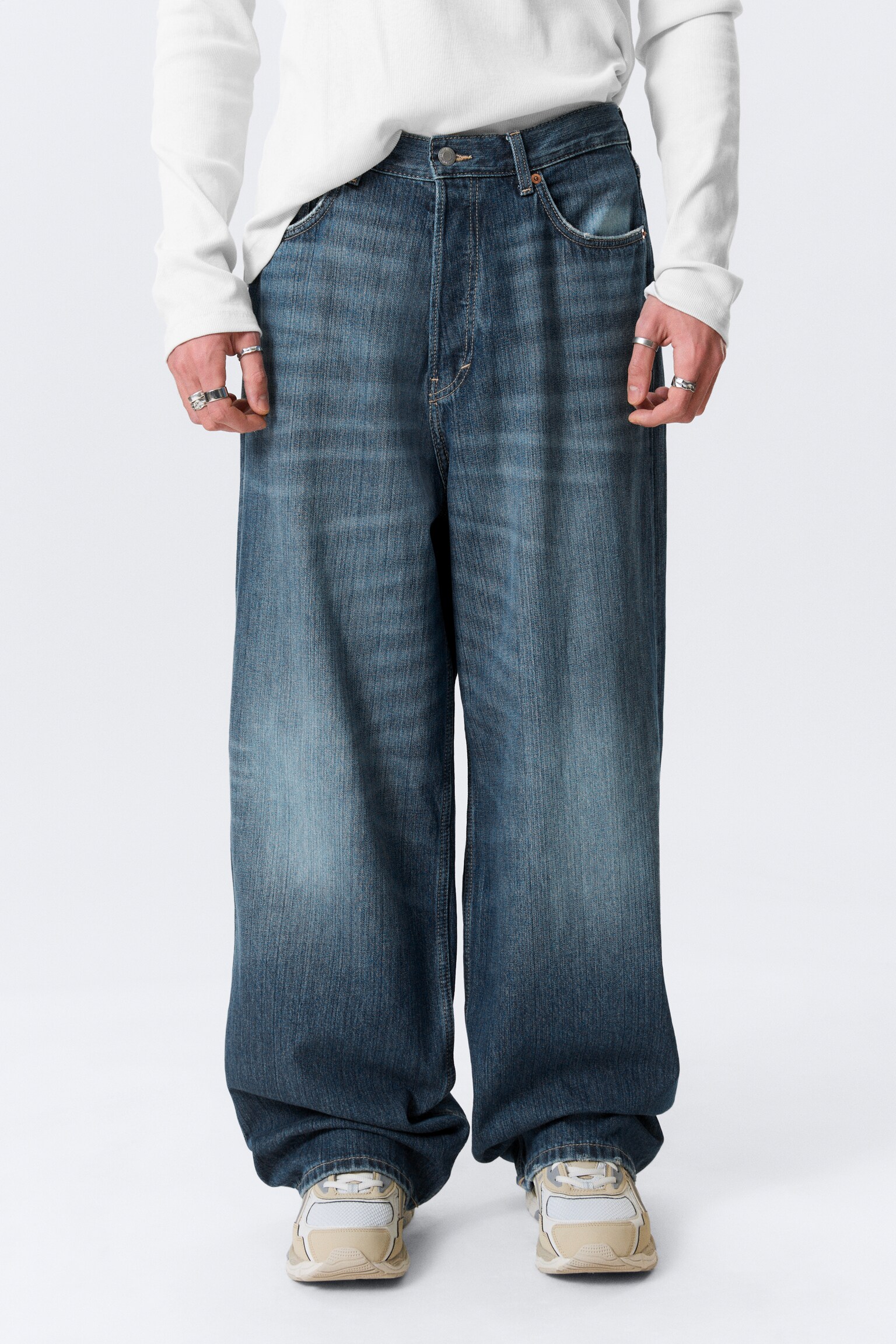 Astro Loose Baggy Leg Jeans - Mine Blue - Mellanblå/Tuned Black - Svart/Black Rinse - Svart/Board Blue - Mellanblå/Blue Stream - Mellanblå/Blue One - Mellanblå/Mine Grey - Grå/Blue Rinse - Mörkblå/Snow Blue - Ljusblå - 6