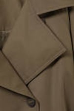 Dunkles Graubraun - Doppelreihiger Trenchcoat in Oversized-Fit - 6