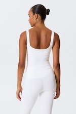 White - Cropped Sports Top - 3