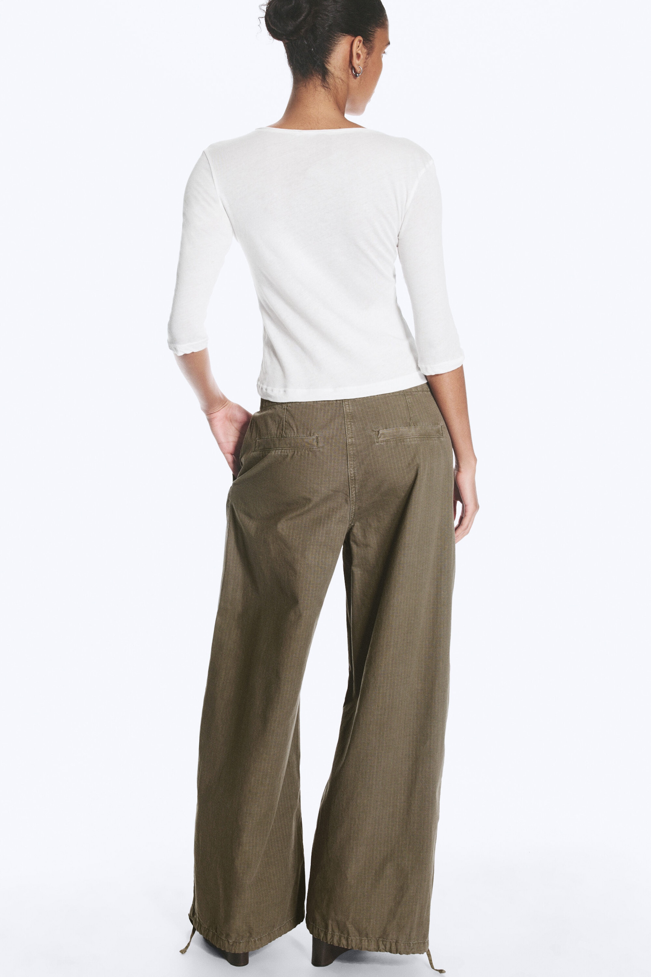 White - Printed three-quarter long-sleeved top - 2
