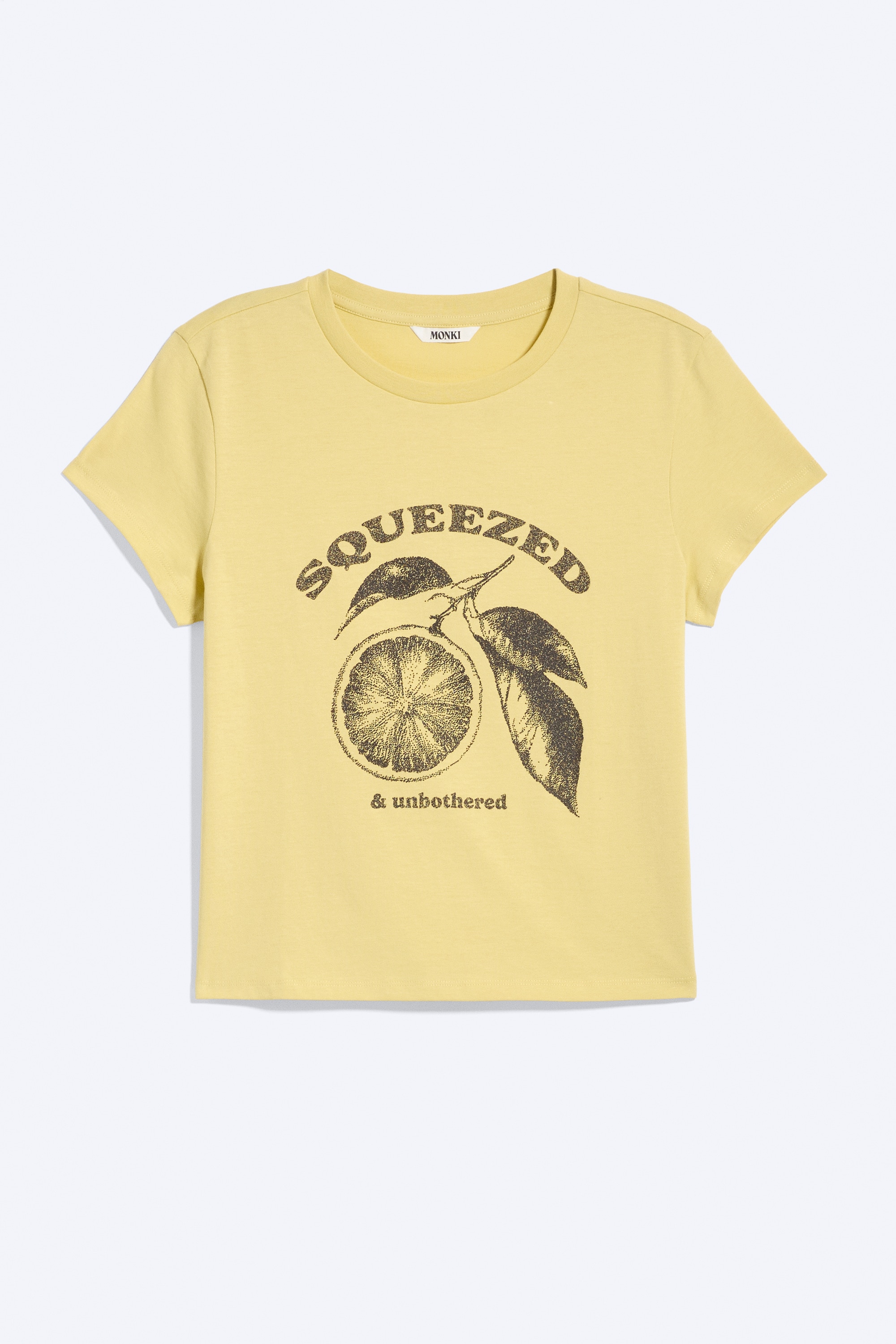 ROSABEL PRINTET BABY TEE - Støvet lysegul - Lime/Lys beige - Kirsebær/Turkis - Sommerfugl