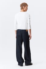 Blue Rinse - Mörkblå - Kostymbyxor med avslappnad passform i denim - 3