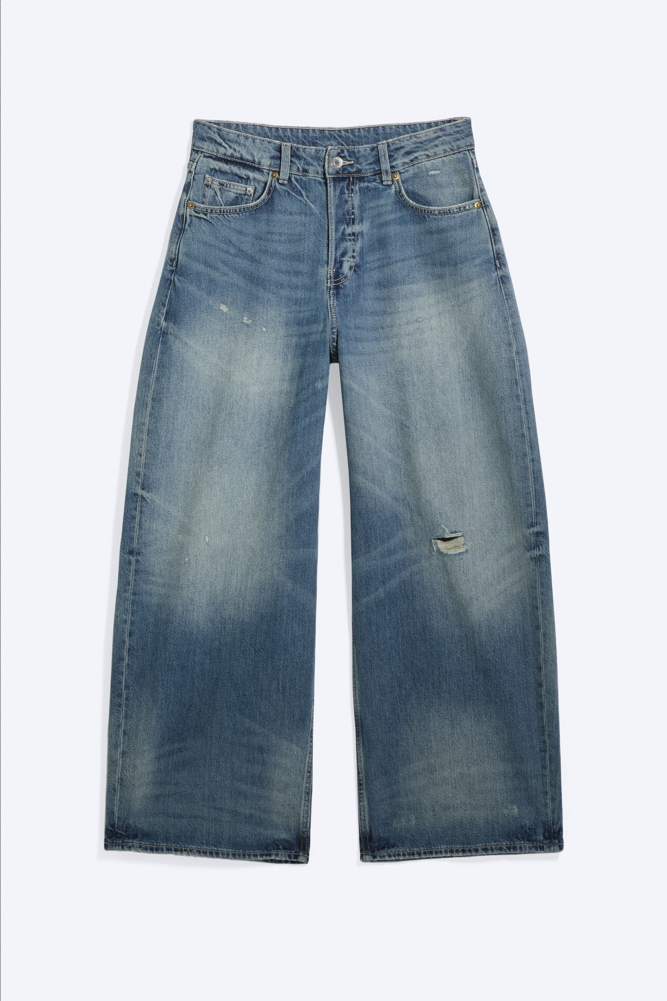 Stirrup Blue - Medium Blue - Andromeda low rise loose baggy jeans - 1